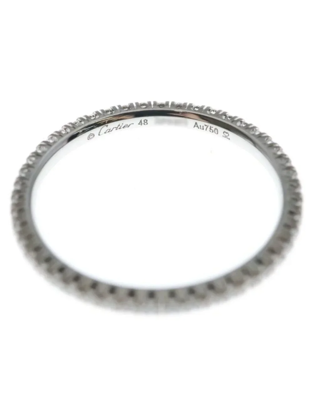 Cartier Etain Cell Full Eternity Diamond Ring White Gold